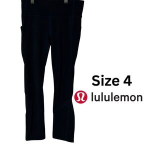 EUC Lululemon athletica Speed Up Crop 21” Leggings in True Navy